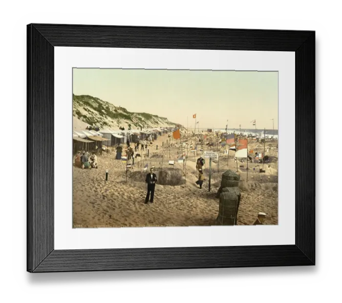 Framed Print : Sandcastles on the North Sea beach in Westerland