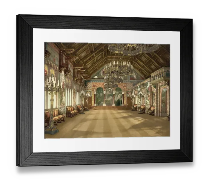 Framed Print : The Music Room in Neuschwanstein Castle in Bavaria