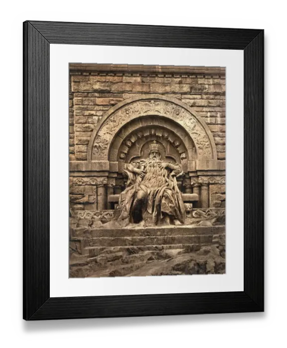 Framed Print : The figure of Emperor Barbarossa at the Kyffhaeude Monument in Thuringia