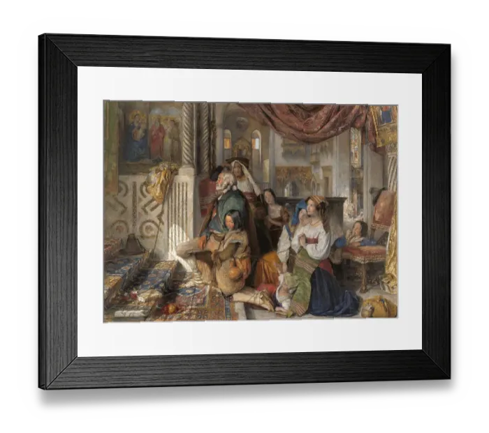 Framed Print : Roman Pilgrims in a Sanctuary, Family