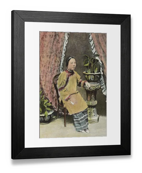 Framed Print : An Upper Class Chinese Woman with Small Feet