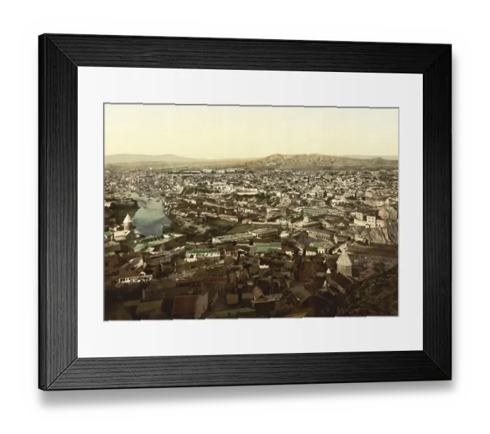 Framed Print : View towards Megectski Castle, Tbilisi
