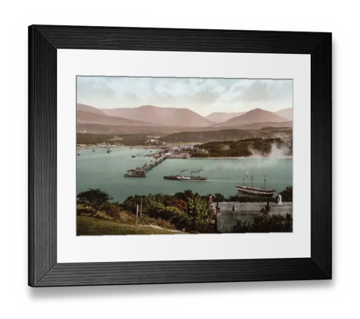 Framed Print : Bangor in 1880, town in north-west Wales Framed Print : Bangor in 1880, town in north-west Wales