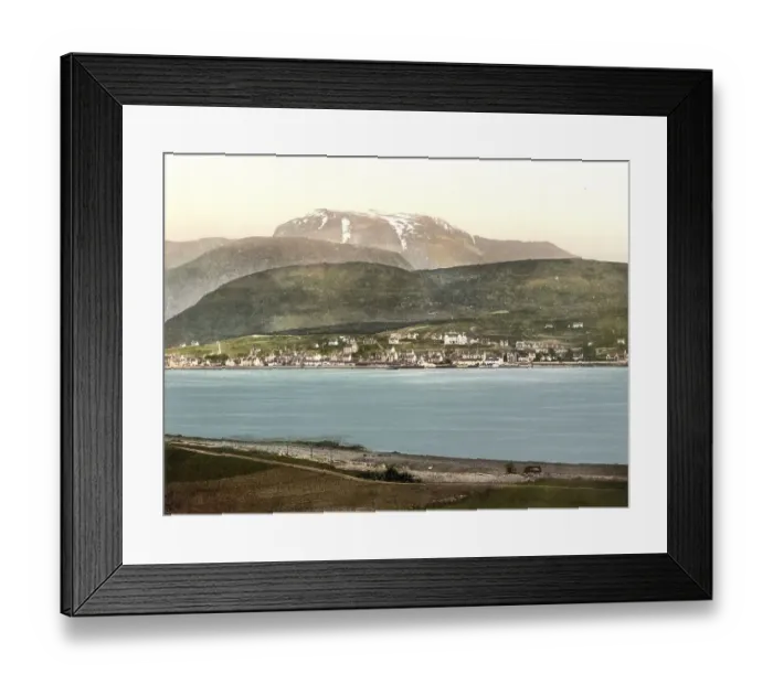 Framed Print : Fort William and the mountain Ben Nevis