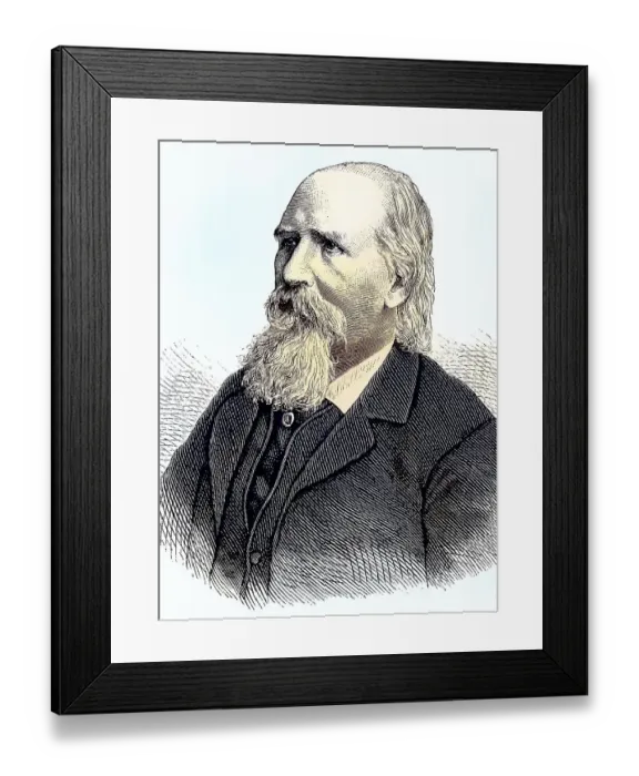 Framed Print : Franz Emanuel August Geibel (1815-1884) was a German lyric poet
