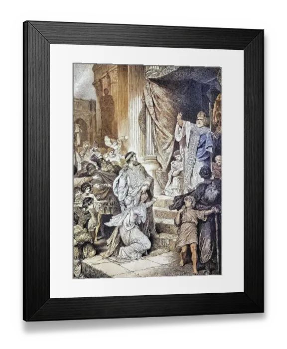 Framed Print : The first banishment of a prince from the church
