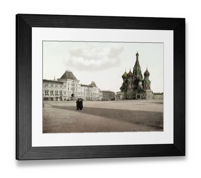 Framed Print : New Merchants Shops and St Basil's Cathedral