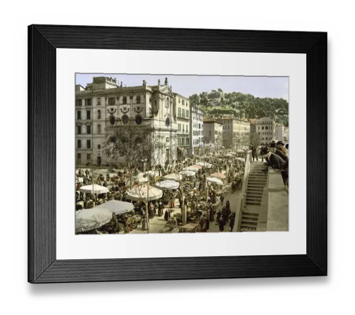 Framed Print : The Market, Nice, Riviera, France, c