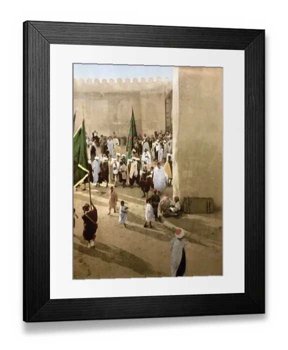 Framed Print : A procession, Kairwan, Kairouan