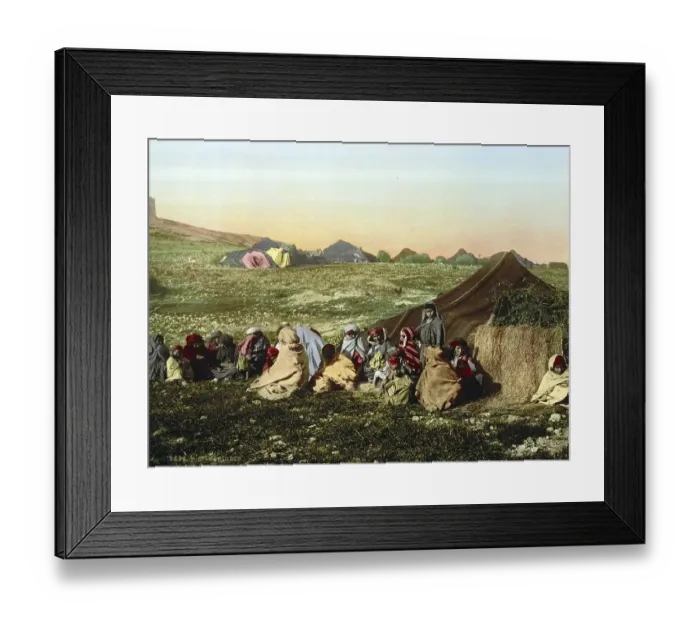 Framed Print : Group of wandering Arabs, nomads