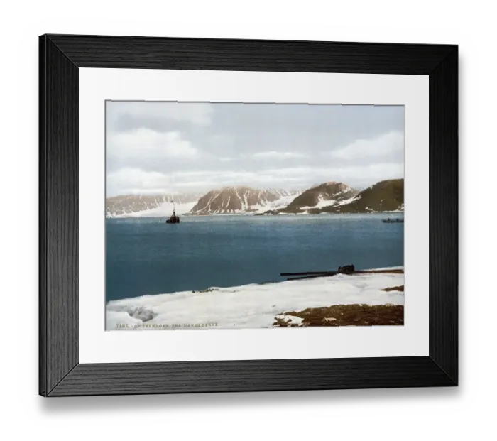 Framed Print : The Bay of the Danes, Spitsbergen Framed Print : The Bay of the Danes, Spitsbergen