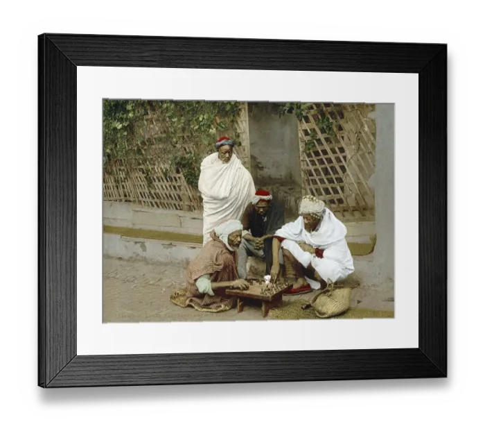 Framed Print : Blacks playing chess, Algiers, Algeria
