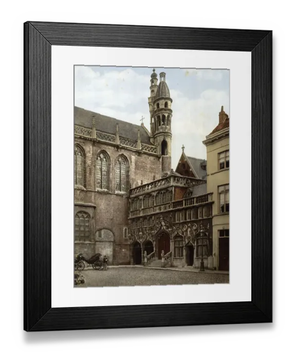 Framed Print : The Chapel of Bruges, Belgium, ca 1895