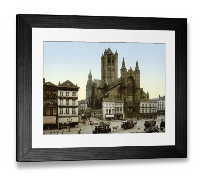 Framed Print : Sint-Niklaaskerk in the heart of the historic city centre