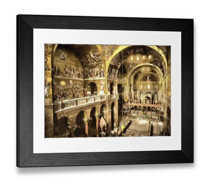 Framed Print : Interior view of St Mark's Basilica