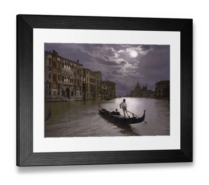 Framed Print : Canale Grande in moonlight, Venice Framed Print : Canale Grande in moonlight, Venice