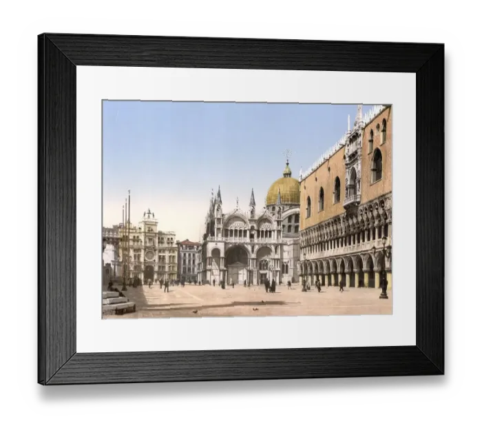 Framed Print : Clock tower, St Mark's Square and Doges Palace Framed Print : Clock tower, St Mark's Square and Doges Palace