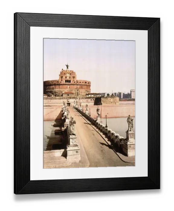 Framed Print : Castle and bridge of St. Angelo