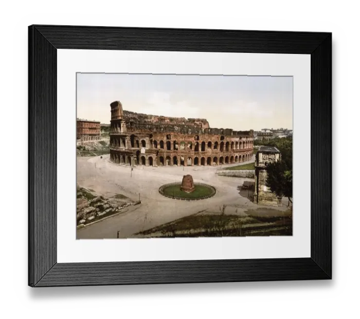 Framed Print : The Colosseum and Meta Sudans, Rome