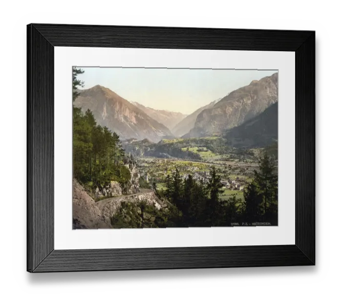 Framed Print : General view of Meiringen, Bernese Oberland