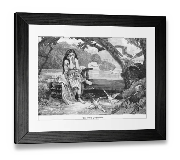 Framed Print : Prince, daughter, young woman, bench