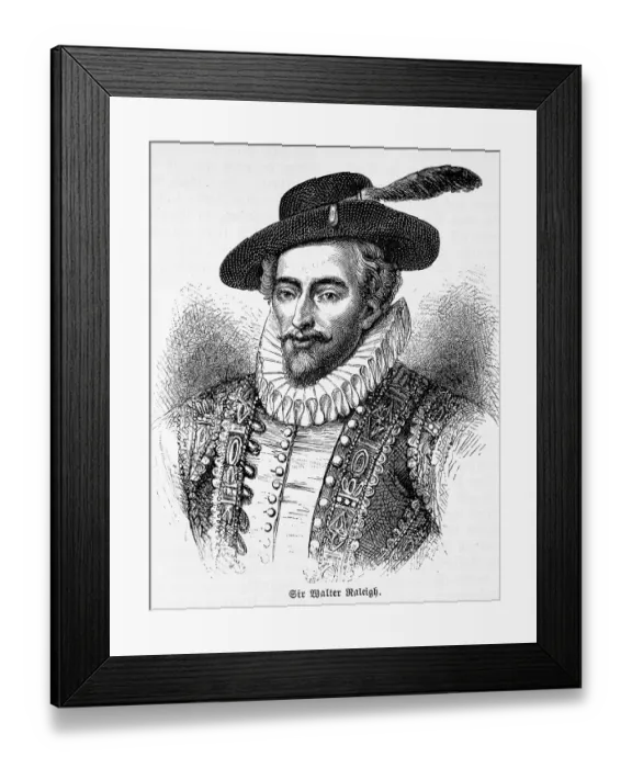 Framed Print : Sir Walter Raleigh, England, portrait