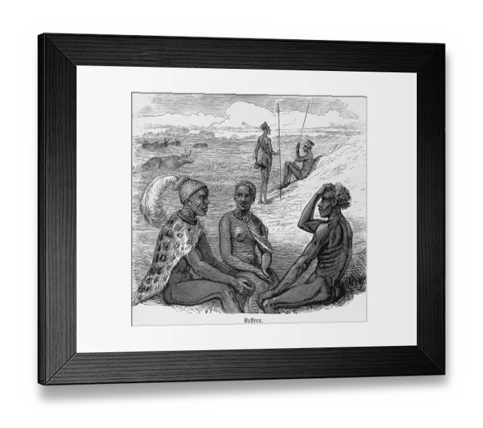 Framed Print : Kaffir, indigenous, portrait, group Framed Print : Kaffir, indigenous, portrait, group