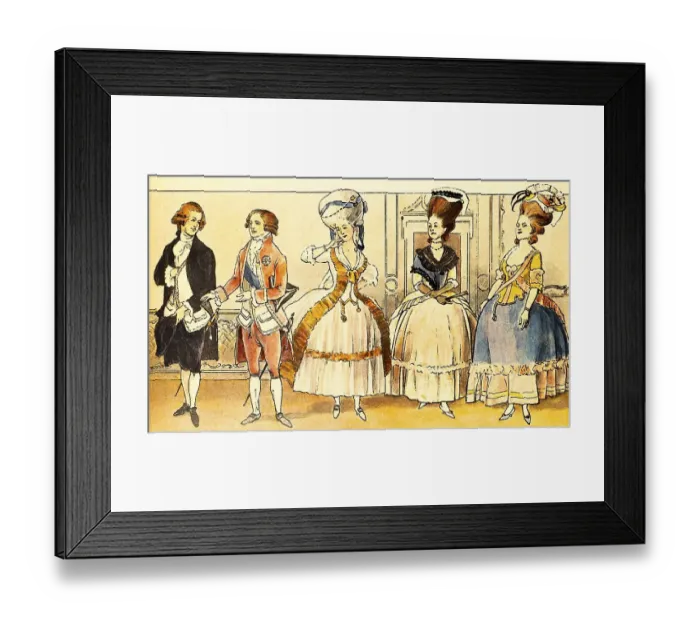 Framed Print : Muenchener Bilderbogen, costumes Framed Print : Muenchener Bilderbogen, costumes