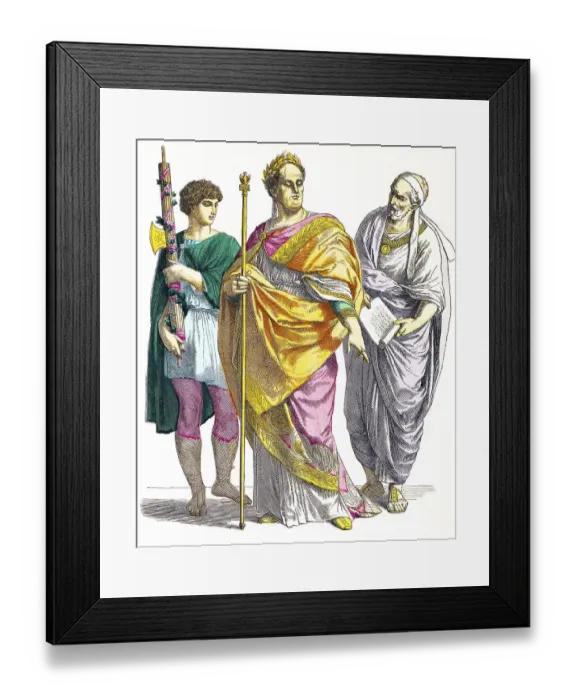 Framed Print : Munich Bilderbogen, costumes, Roman Framed Print : Munich Bilderbogen, costumes, Roman