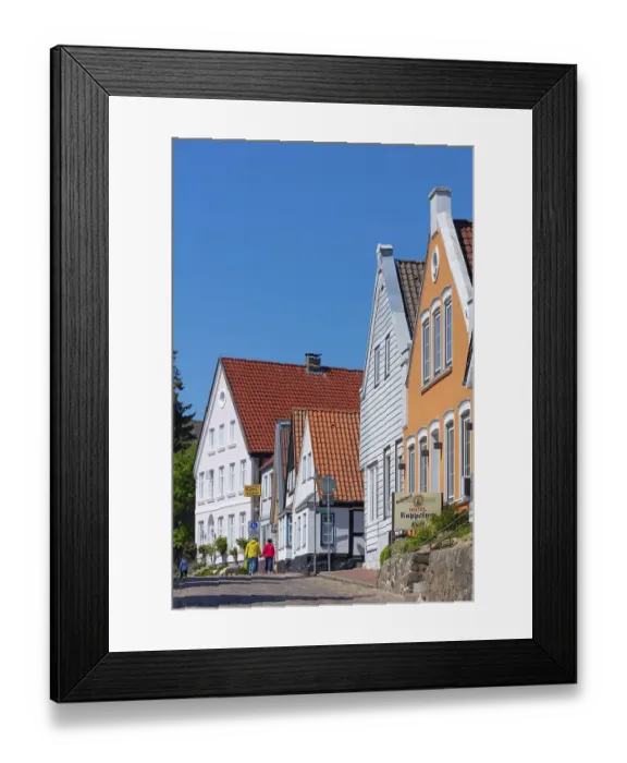 Framed Print : Old Town Kappeln, Dehnthof Street Framed Print : Old Town Kappeln, Dehnthof Street