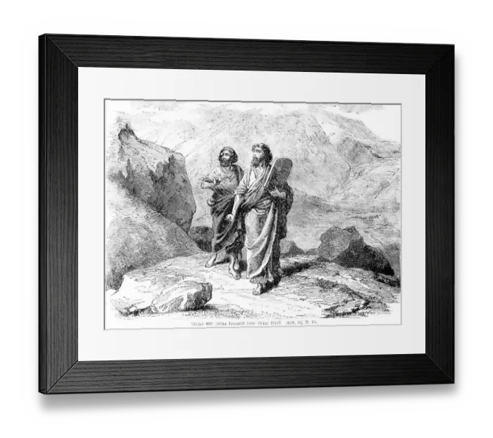 Framed Print : Moses and Joshua coming down from the mountain Framed Print : Moses and Joshua coming down from the mountain