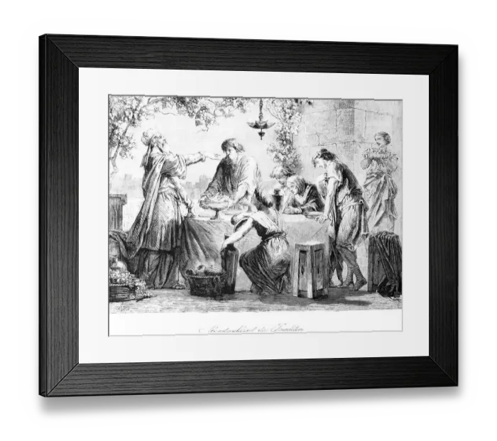 Framed Print : Israelites supper, supper
