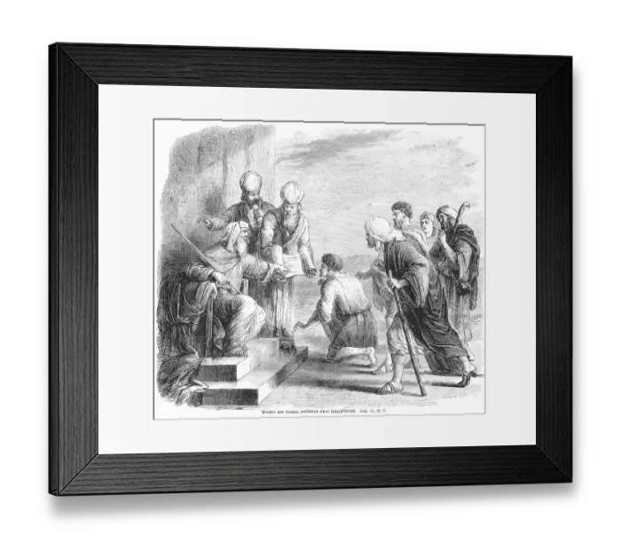 Framed Print : Priests and Levites pronounce a judgement