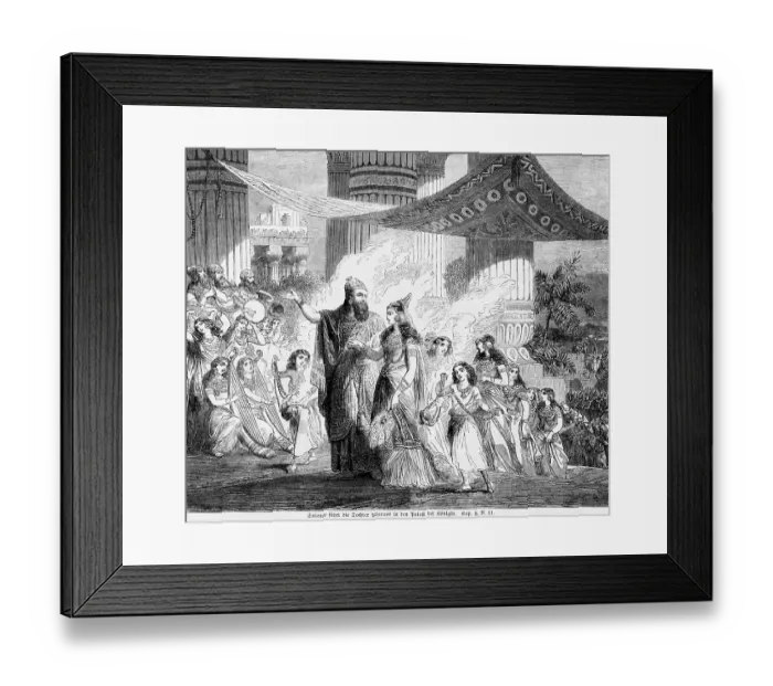 Framed Print : Solomo leads Pharaoh's daughter into the Queen's palace