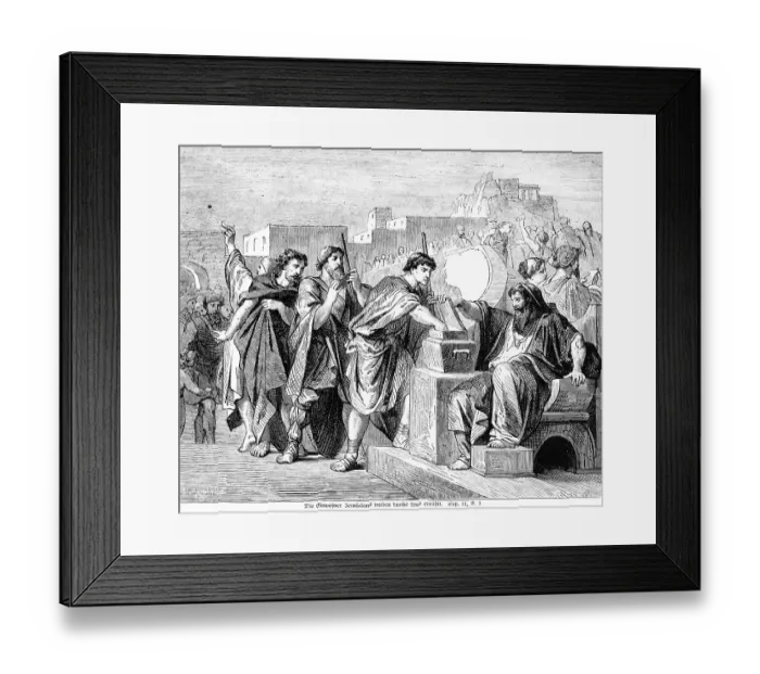 Framed Print : The inhabitants of Jerusalem are chosen by lot