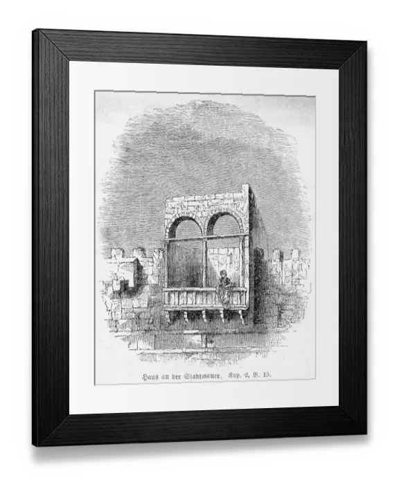 Framed Print : House at the city wall, balcony Framed Print : House at the city wall, balcony