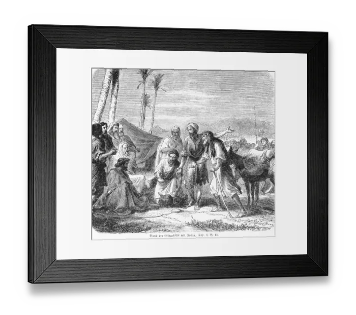 Framed Print : Covenant of the Gibeonites with Joshua Framed Print : Covenant of the Gibeonites with Joshua
