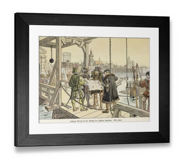 Framed Print : Johann Georg, Layout of the Spandau Fortress c