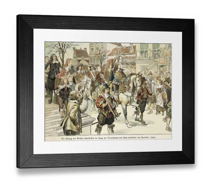 Framed Print : Entry of the Great Elector into the Hague