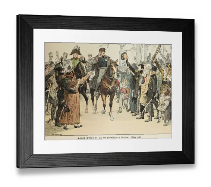 Framed Print : Frederick William III, Volunteers in Breslau 1813