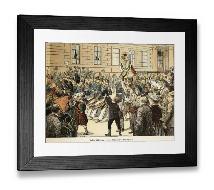 Framed Print : Emperor Wilhelm I at the historical corner window Framed Print : Emperor Wilhelm I at the historical corner window