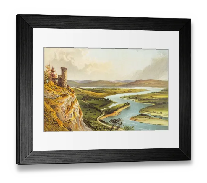 Framed Print : River Tay, valley, Kinoul Hill