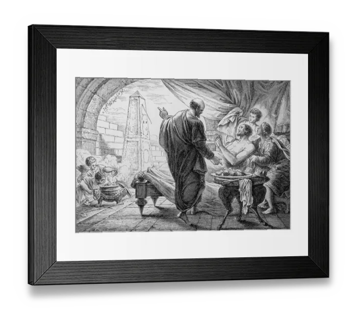 Framed Print : Isaiah promises recovery to King Hezekiah