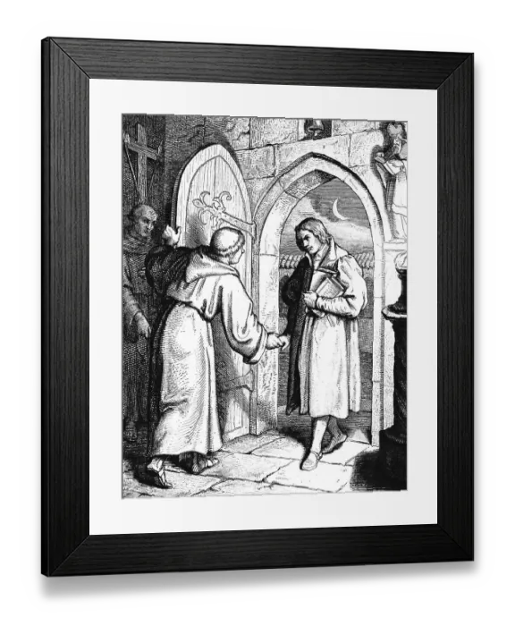 Framed Print : Martin Luther enters the monastery of the Augustinian hermits in 1505 Framed Print : Martin Luther enters the monastery of the Augustinian hermits in 1505