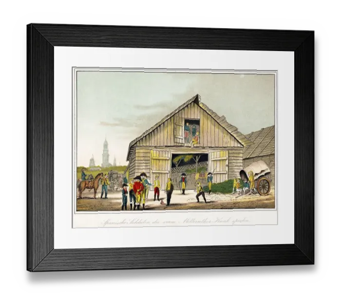 Framed Print : Funny old Hamburg, Spanish soldiers Framed Print : Funny old Hamburg, Spanish soldiers