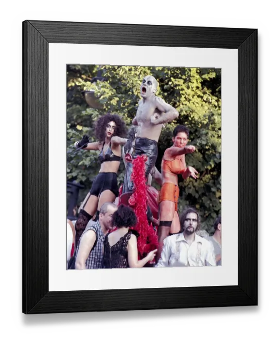 Framed Print : Techno fans celebrate during the Love Parade