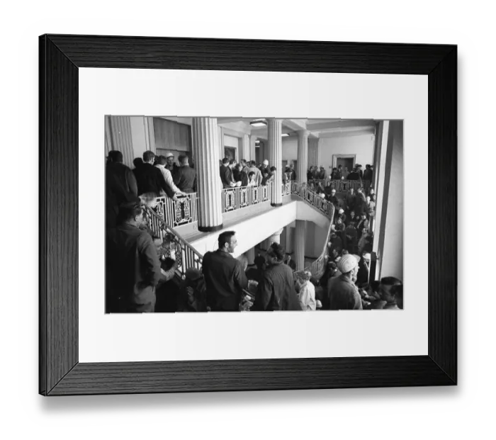 Framed Print : With a siege and temporary occupation of the Hoesch AG headquarters on 11