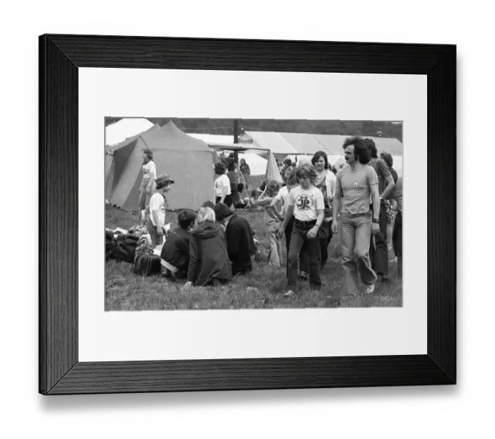 Framed Print : The camps of the DKP-affiliated children's and youth organisations Junge Pioniere and SDAJ at Whitsun 1975 on 17 Framed Print : The camps of the DKP-affiliated children's and youth organisations Junge Pioniere and SDAJ at Whitsun 1975 on 17