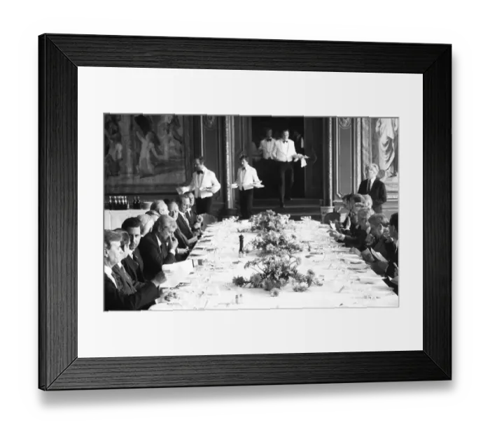 Framed Print : The Krupp group used the visit of the important GDR politician