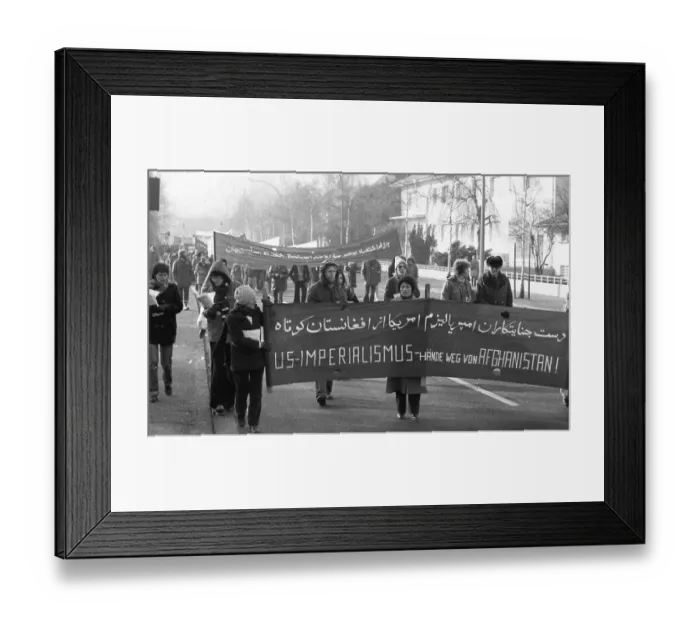 Framed Print : Afghans and some Germans demonstrated against US interference in Afghanistan on 19 Framed Print : Afghans and some Germans demonstrated against US interference in Afghanistan on 19